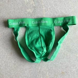 Calvin Klein Green Pride Jock Strap Size Small